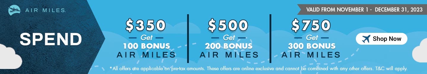 Airmiles spend bonus