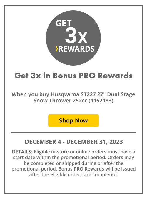 Get 3x in bonus pro rewards